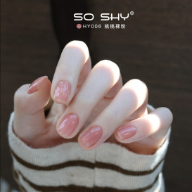 桃桃裸粉指甲油2025新款流行色美甲免烤冰透裸粉显白持久快干