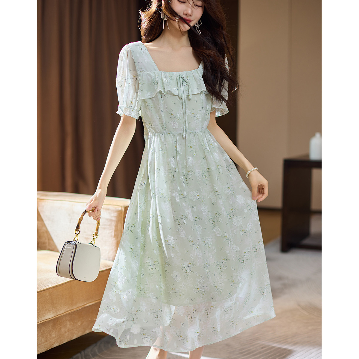 Ľʫ�� ��Ҷ��ѩ������ȹ �г�ȹ �����48Ԫ