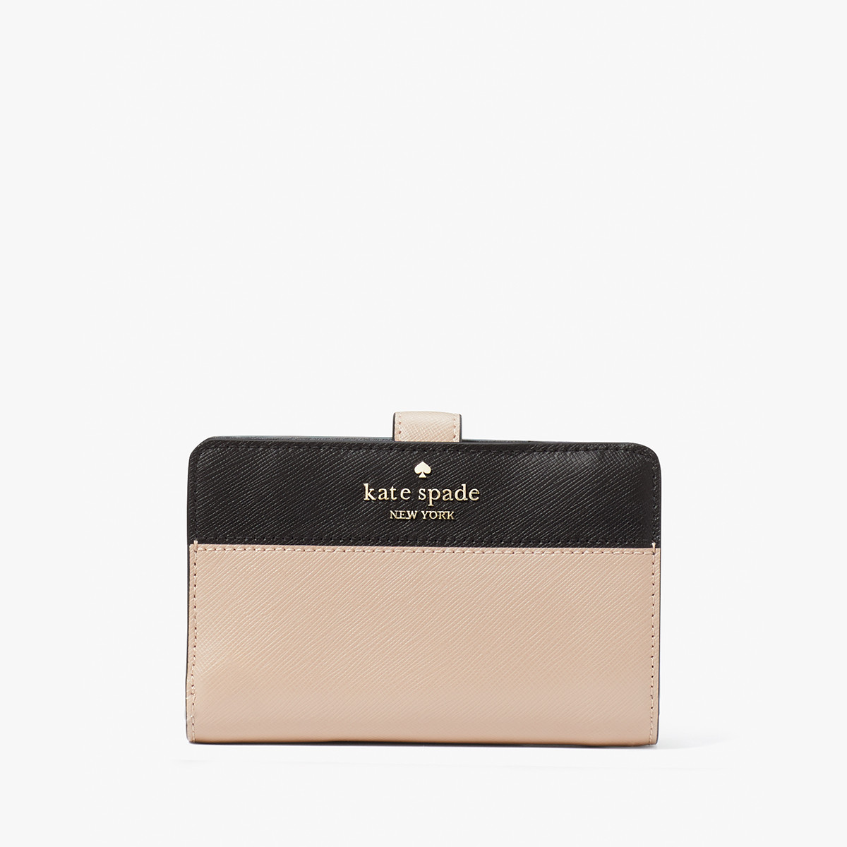 kate spade 七夕礼物MADISON中号牛皮革拼色钱包短款钱包