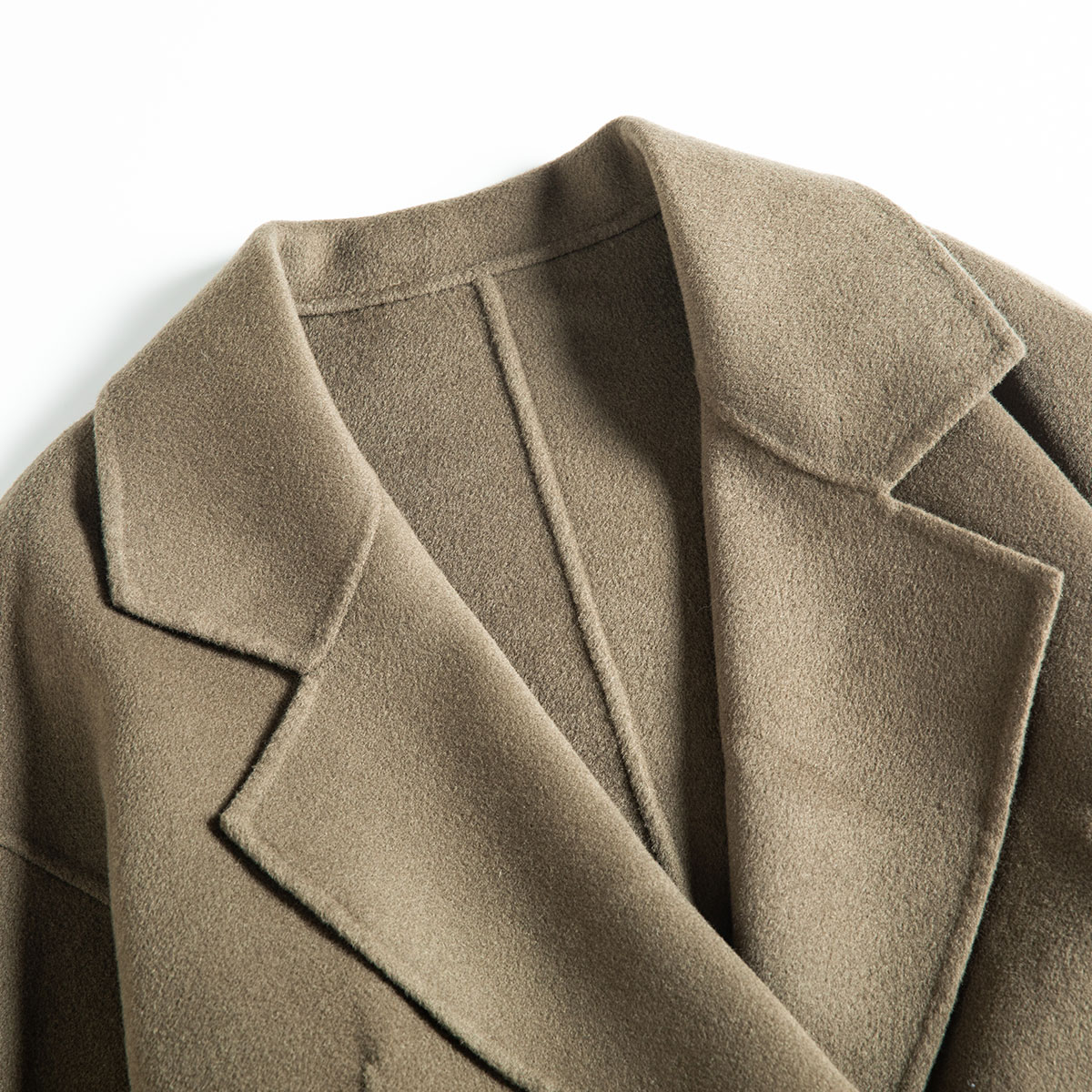 双面呢短款女士羊毛大衣