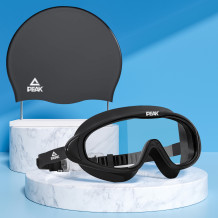 【游泳两件套】泳镜泳帽套装高清成人大框大视野泳镜男女硅胶泳帽