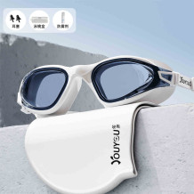 泳镜高清防雾防水无度数平光男女士专业游泳眼镜潜水装备泳帽套装