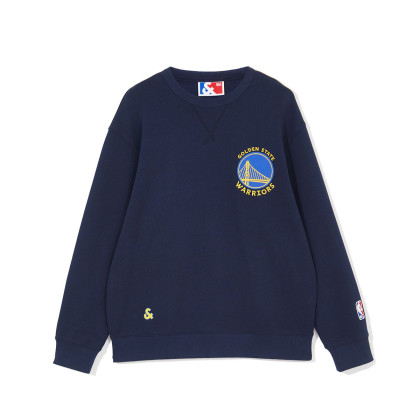 【nba联款】春季上衣男士nba联名勇士队潮流字母印花卫衣