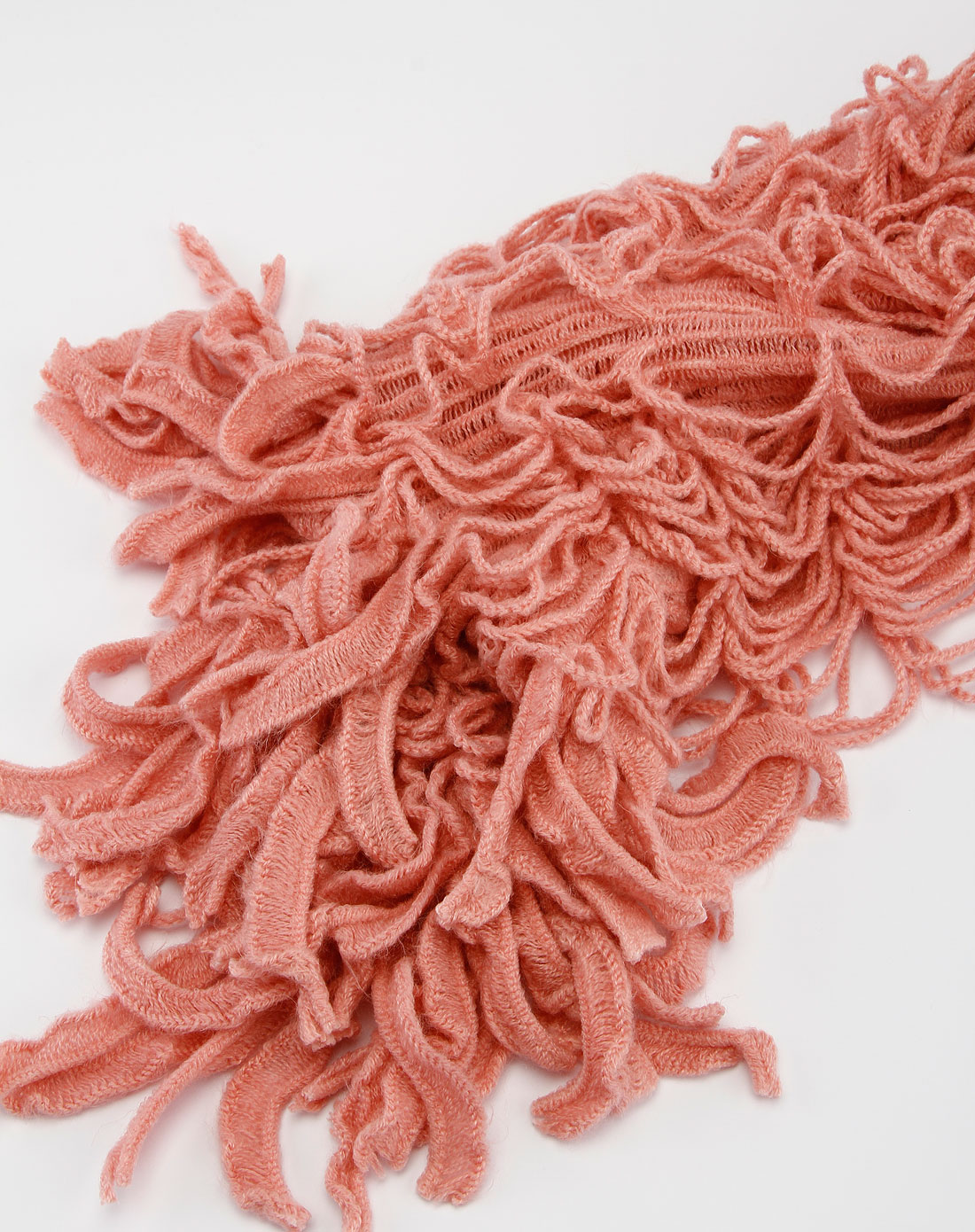 女款暗粉红色毛线时尚围巾