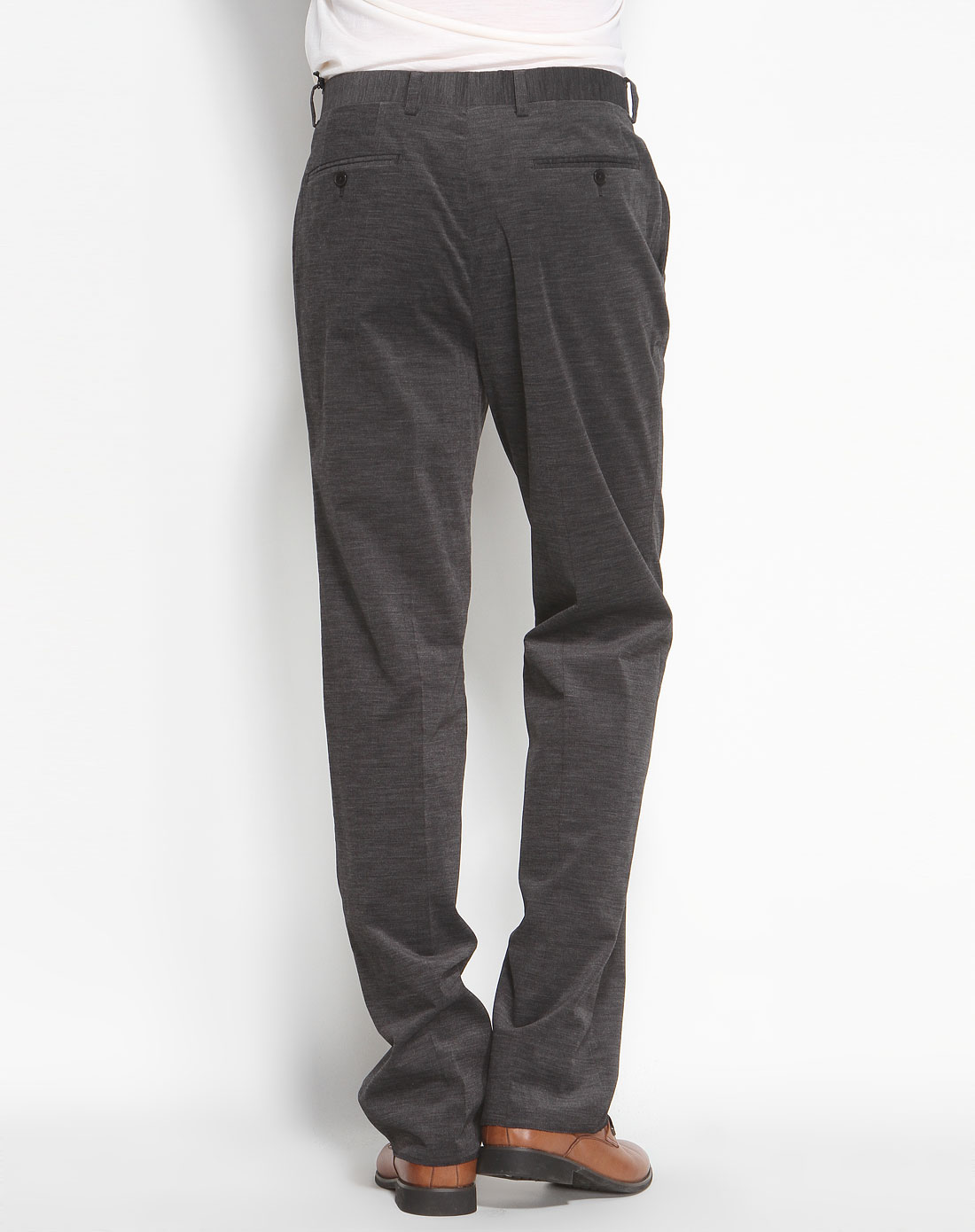 炭灰色大气成熟长西裤