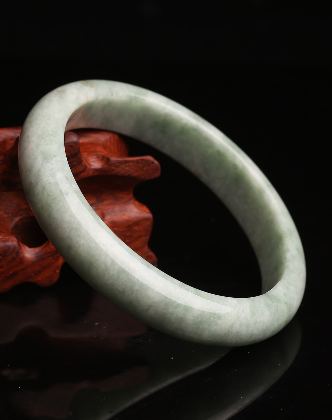 粗豆种天然翡翠a货中老年人手镯b1