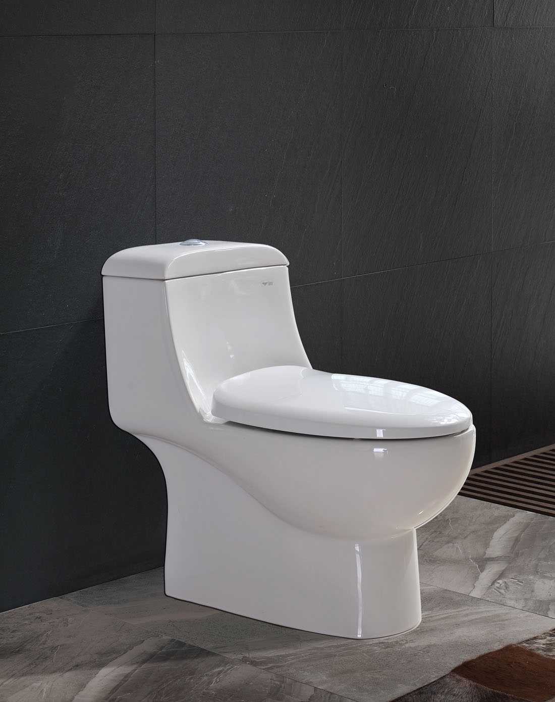 强力增压大管径速流结构易洁釉马桶