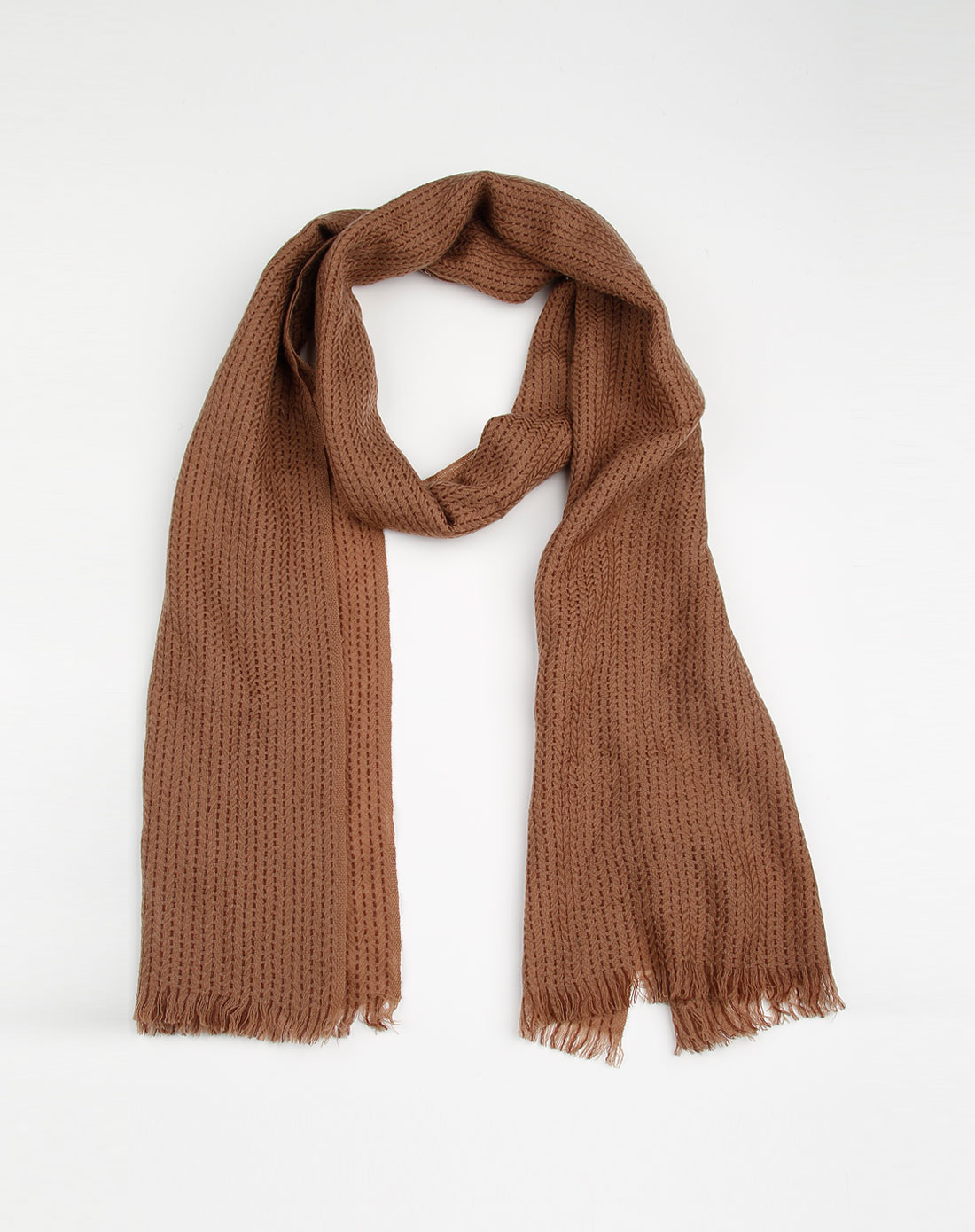 咖啡色简约时尚羊毛围巾