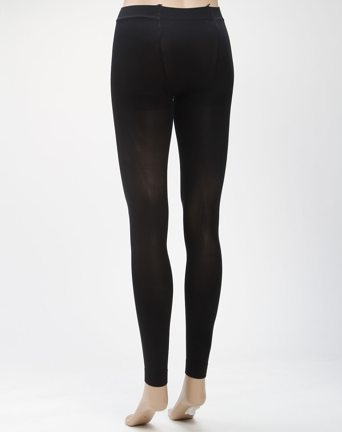 女款黑色120d高雅天鹅绒加裆九分裤袜