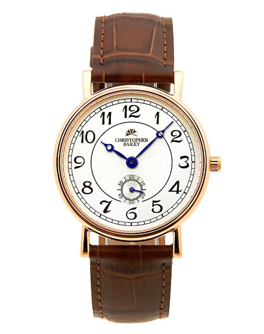 珂芮柏蒂白面玫瑰金经典机械男表