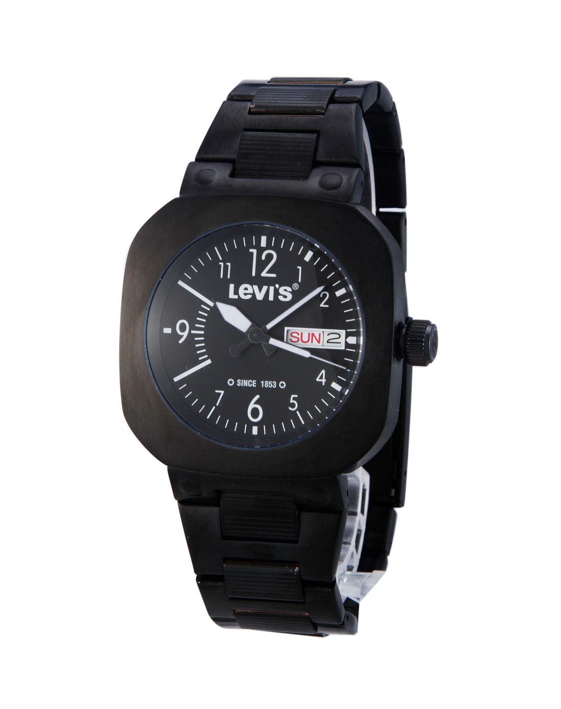 男款黑色钢带手表