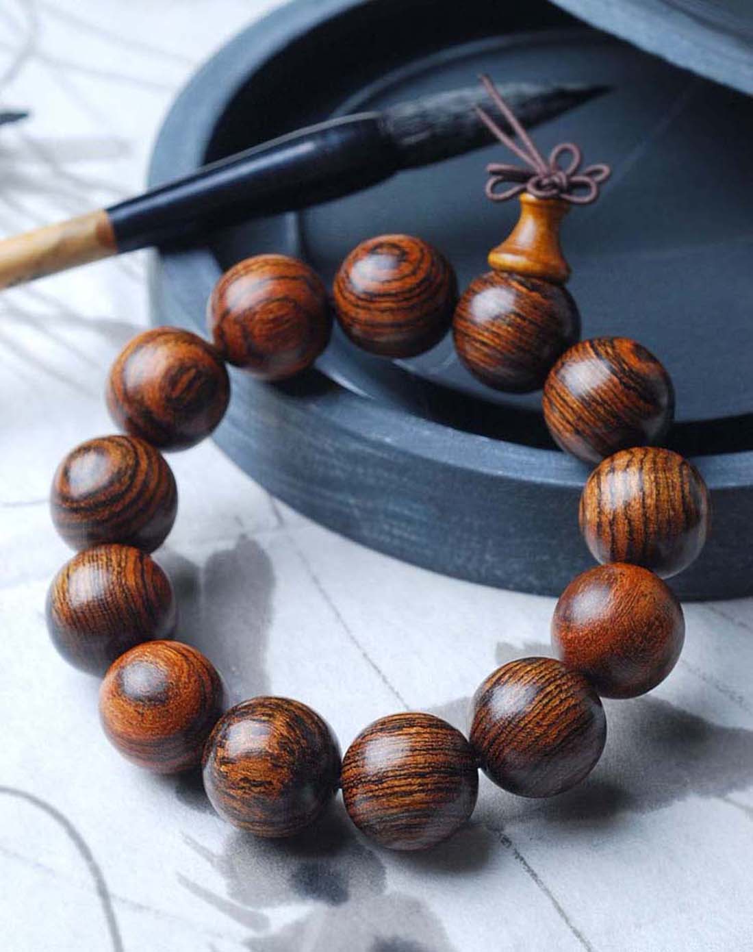 虎皮檀木手串18mm