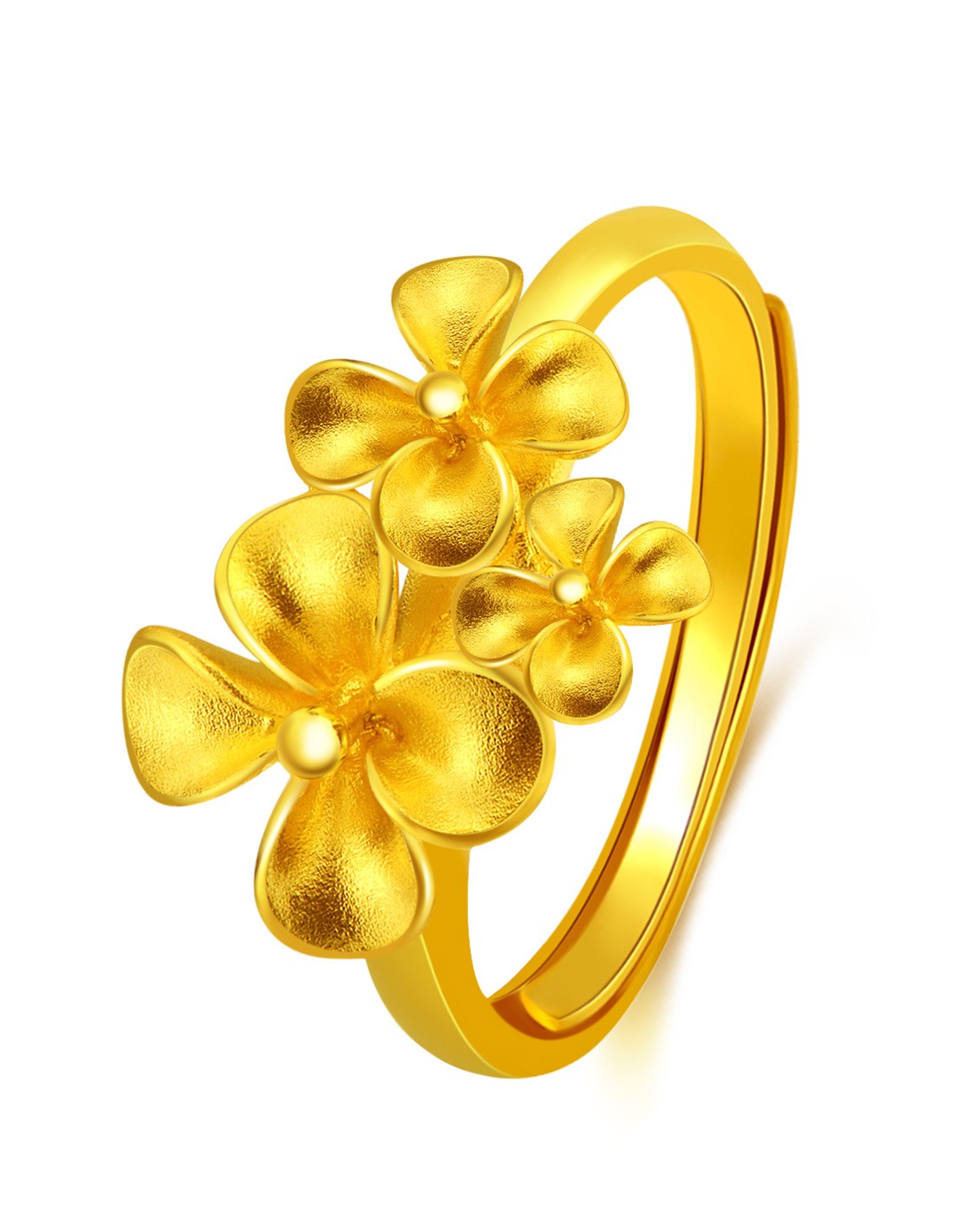 千足金黄金活口戒指花戒0102013婚嫁幸福花嫁457克