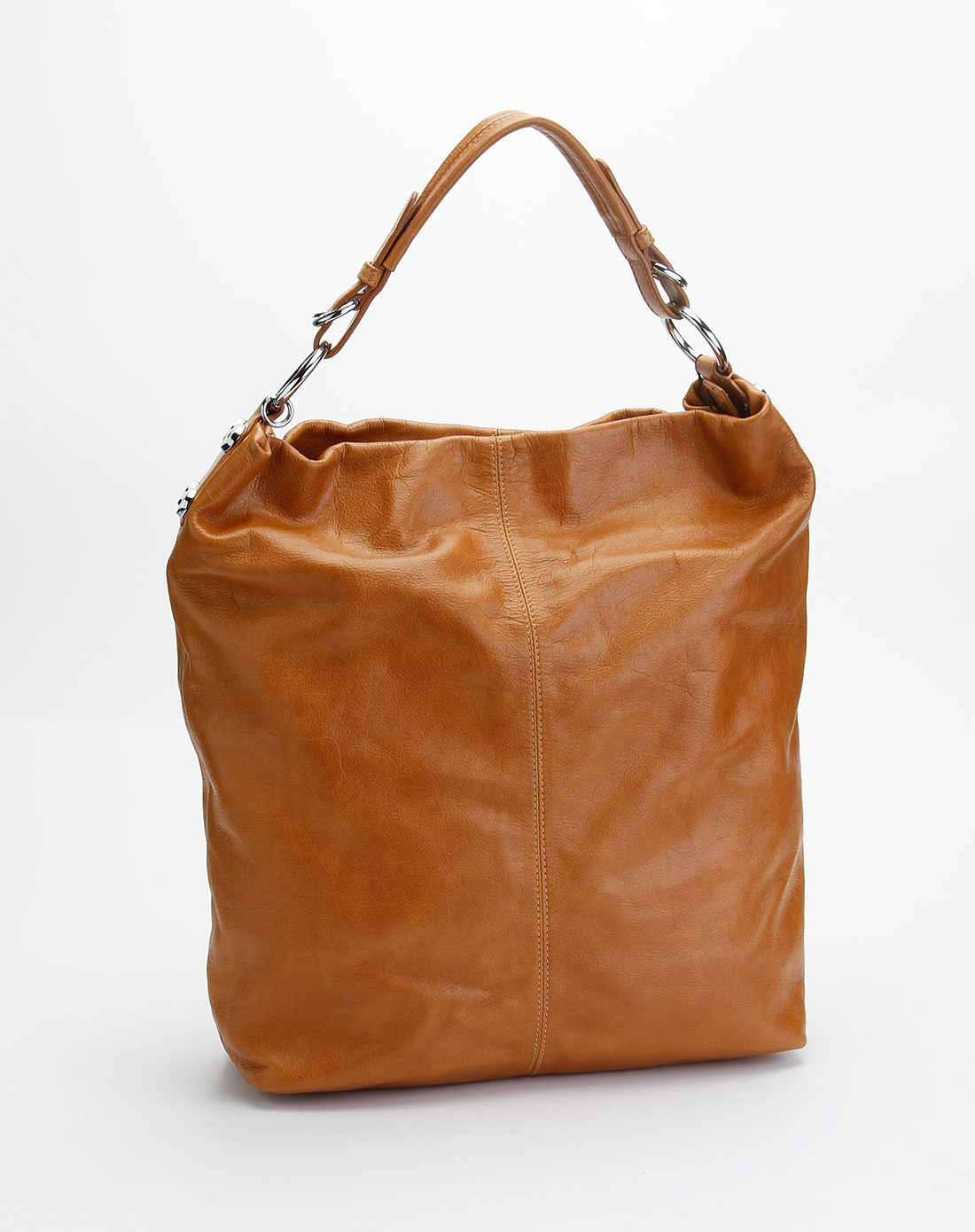 棕色时尚简约单肩包