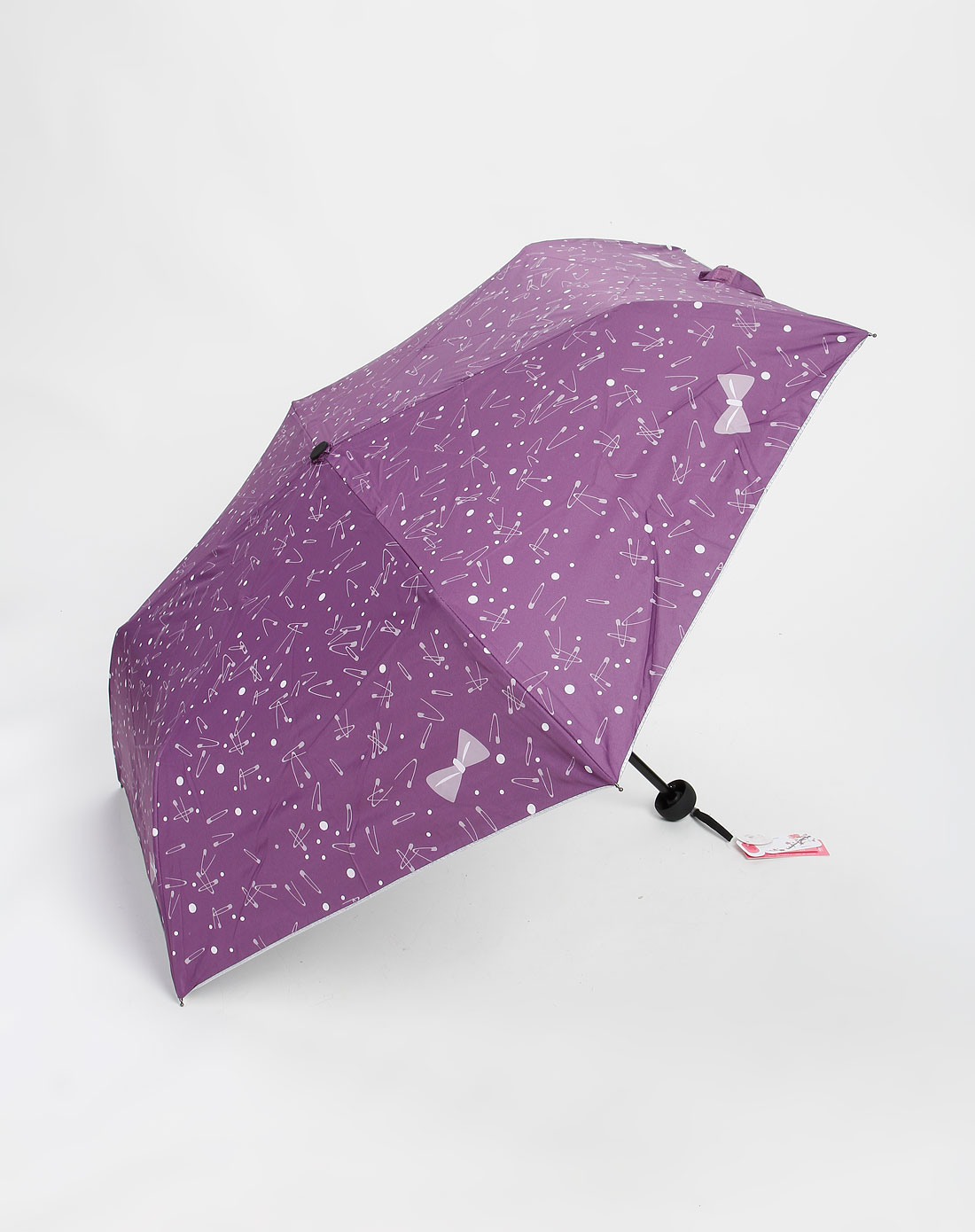 绛紫色506k三折双树脂伞