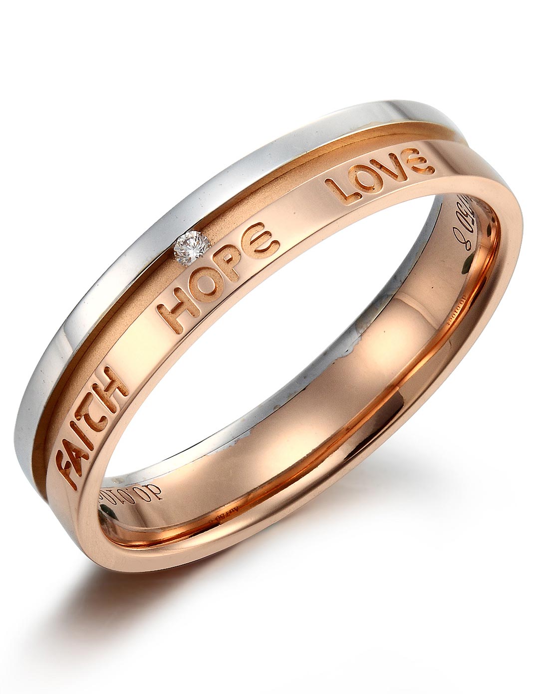 18k彩金10分钻石男戒