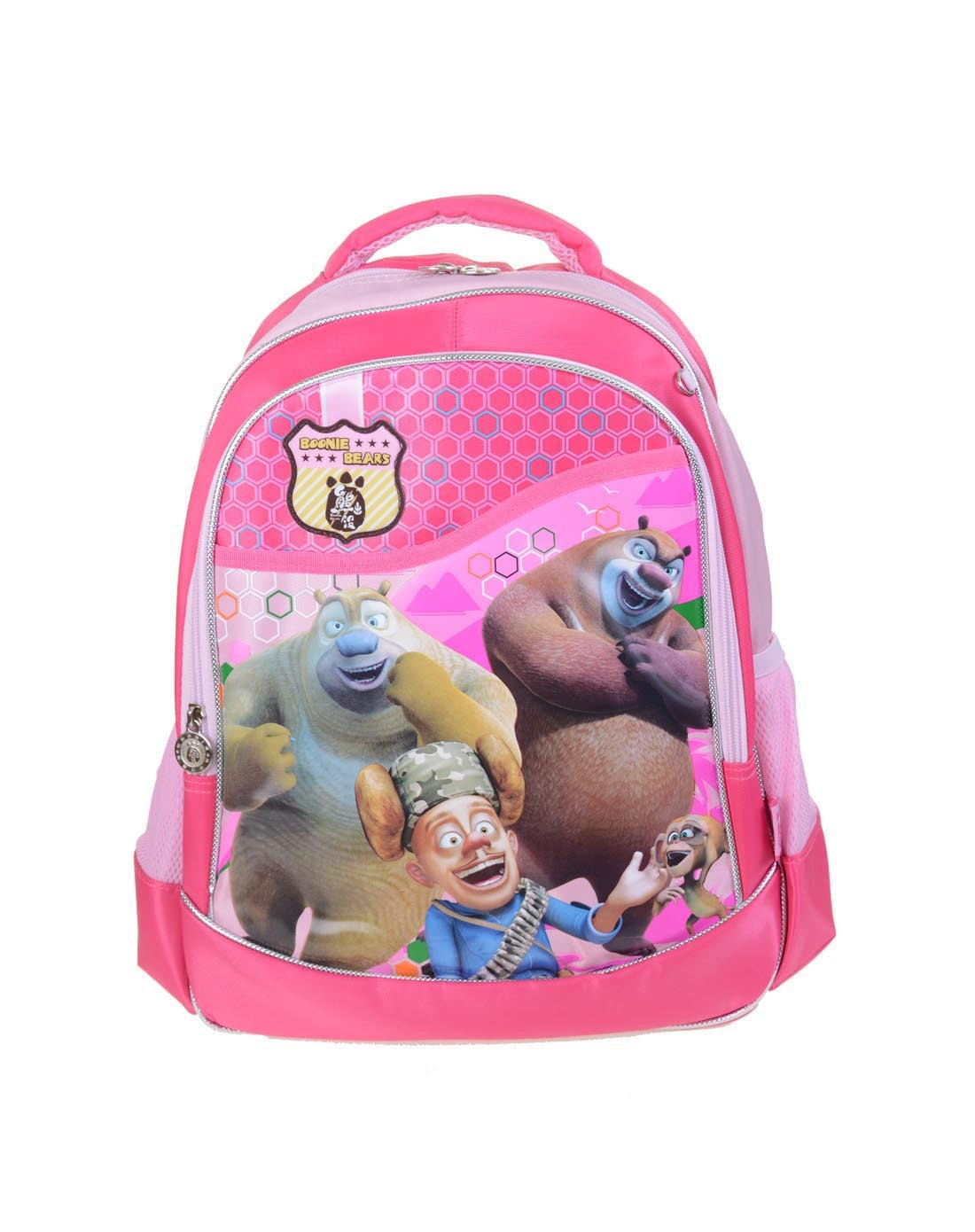 熊出没粉色儿童书包