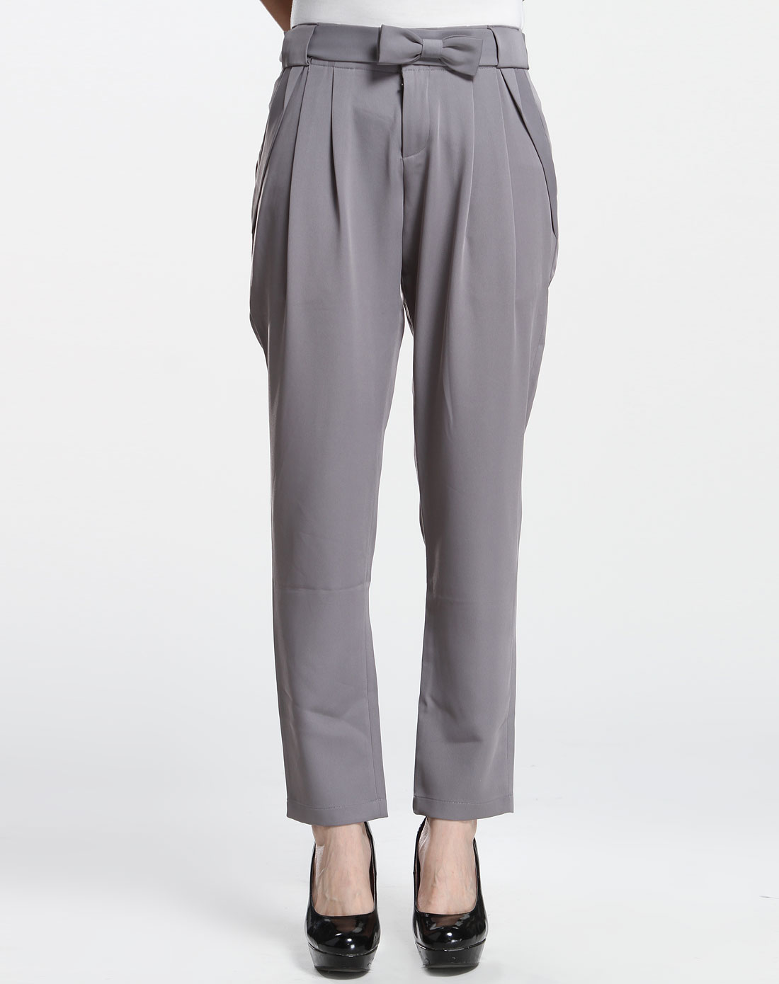 深烟灰色休闲长裤