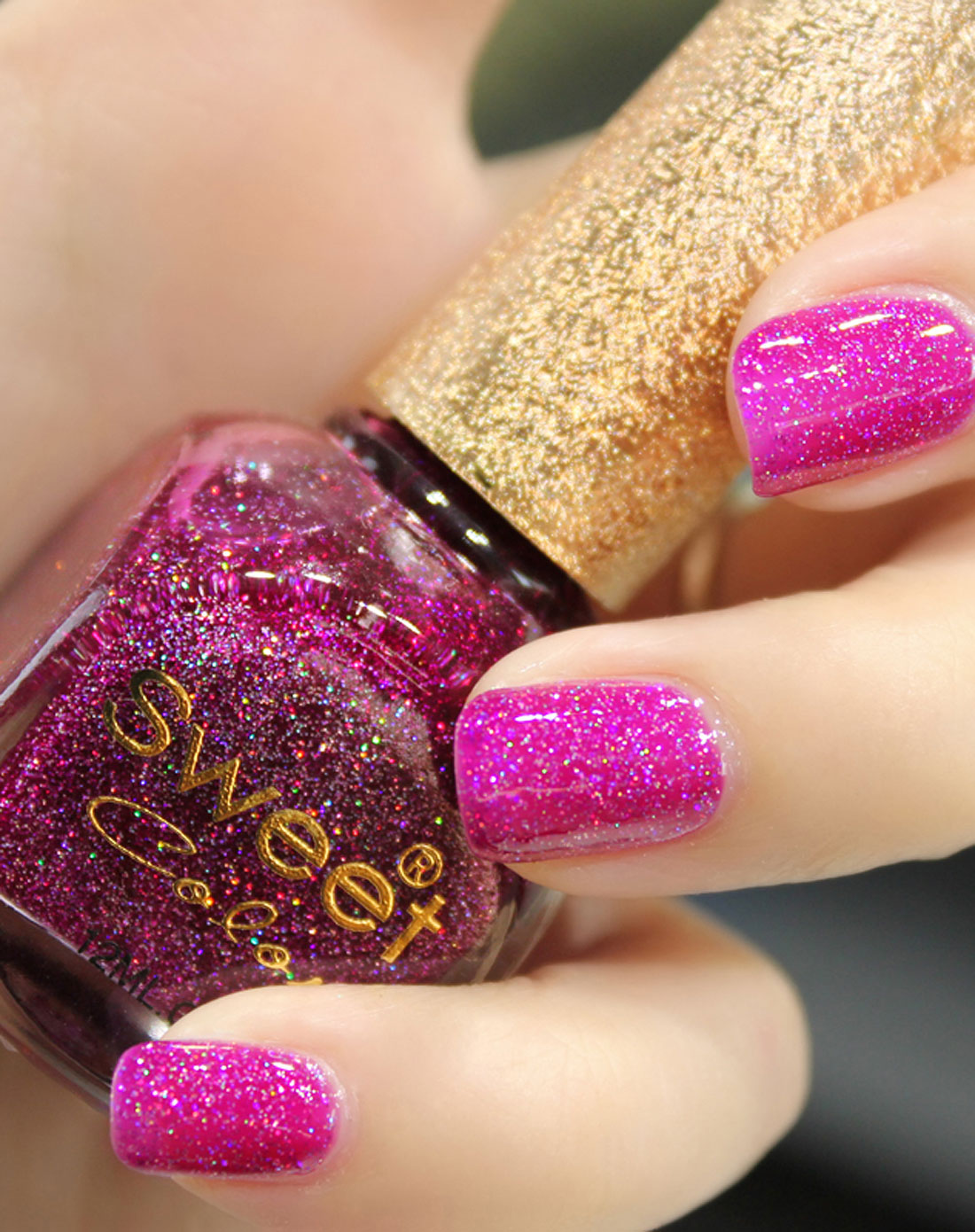 紫红色七彩钻石系列指甲油12ml