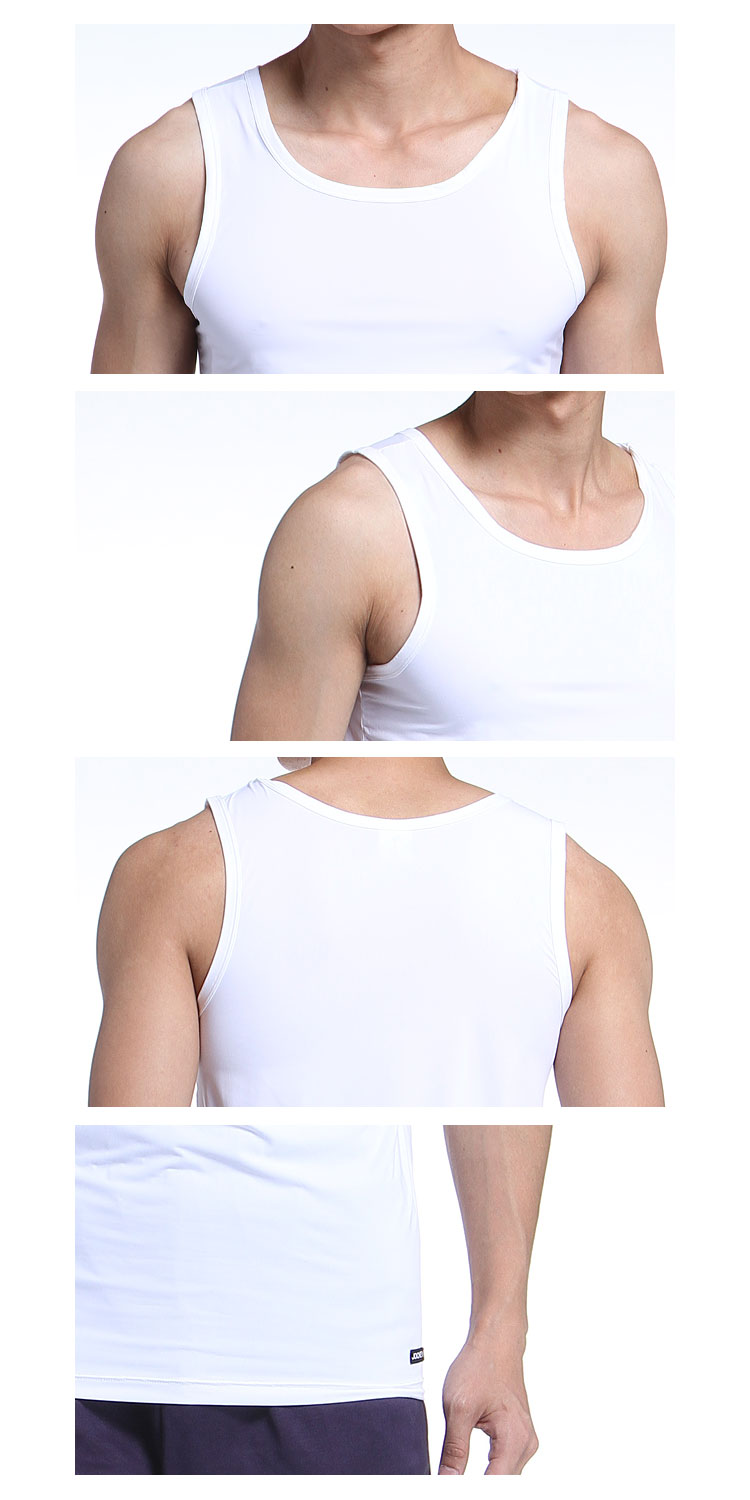 男款白色休闲背心