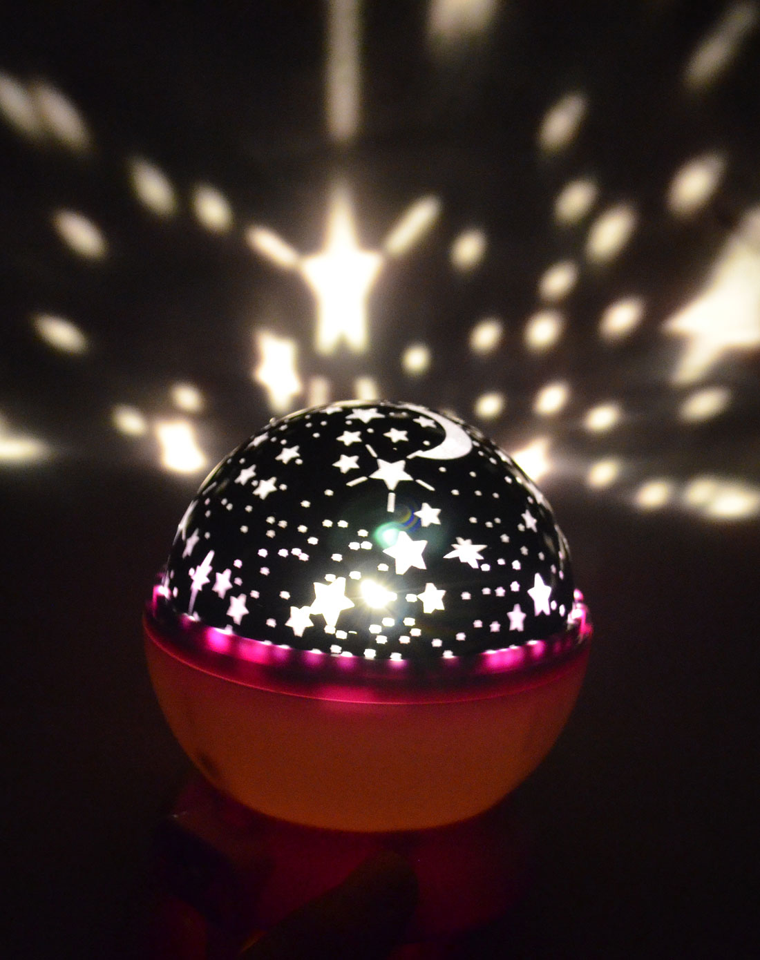 星空投影旋转式梦幻夜光灯(紫色)