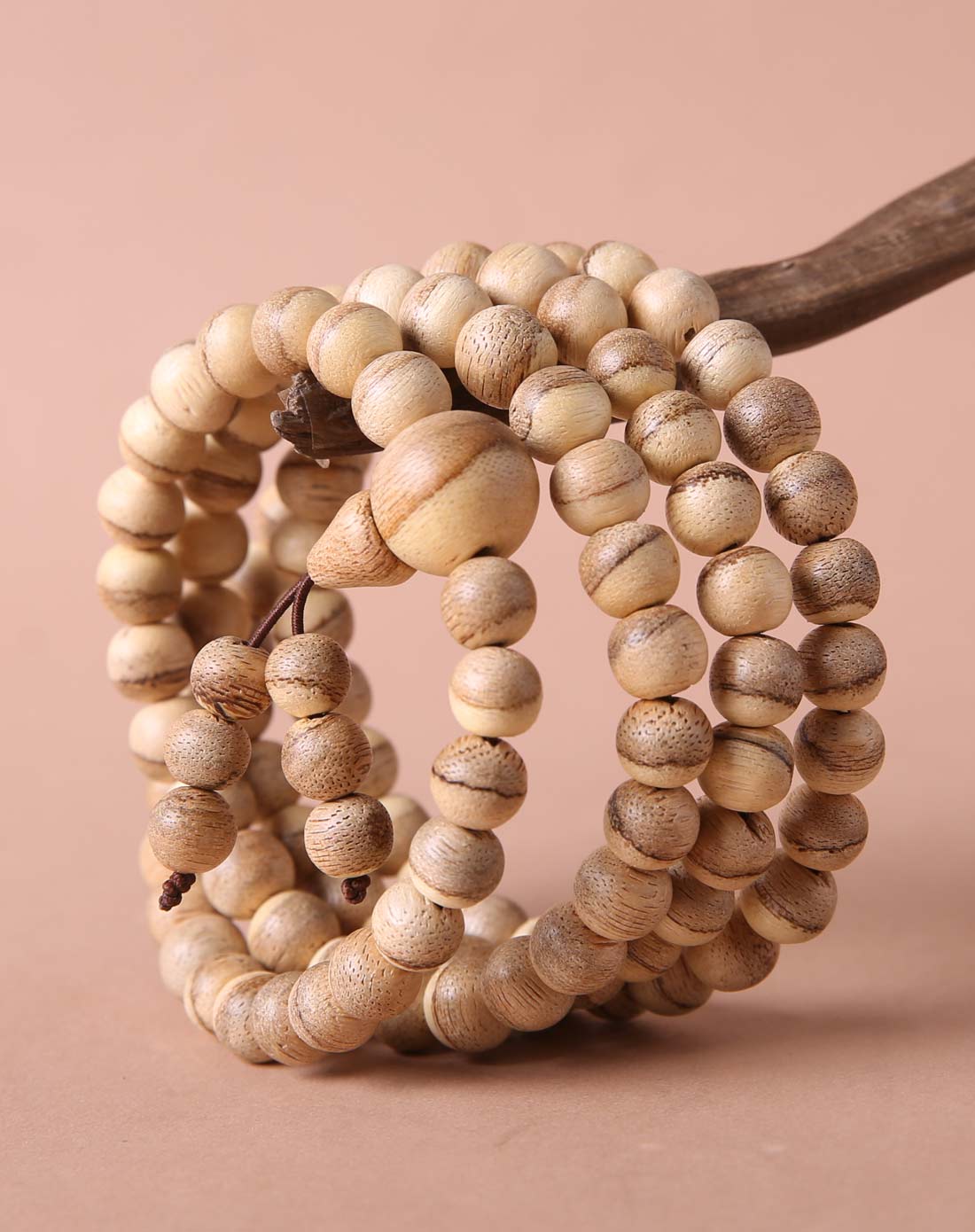 越南雅香白木沉沉香佛珠念珠9mm