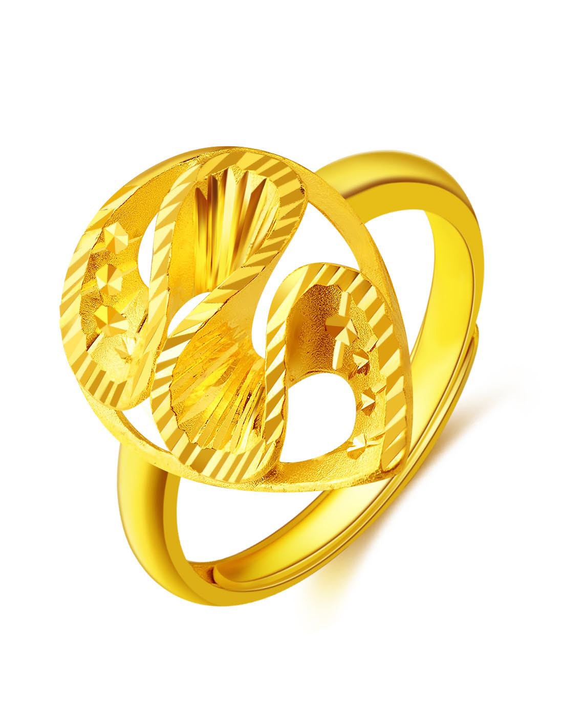 千足金黄金活口戒指水滴422克