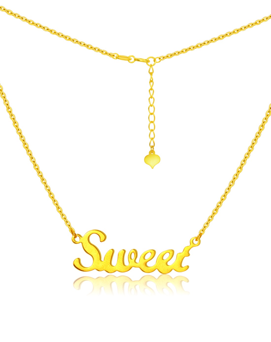 黄18k金项链字母链sweet套链313克