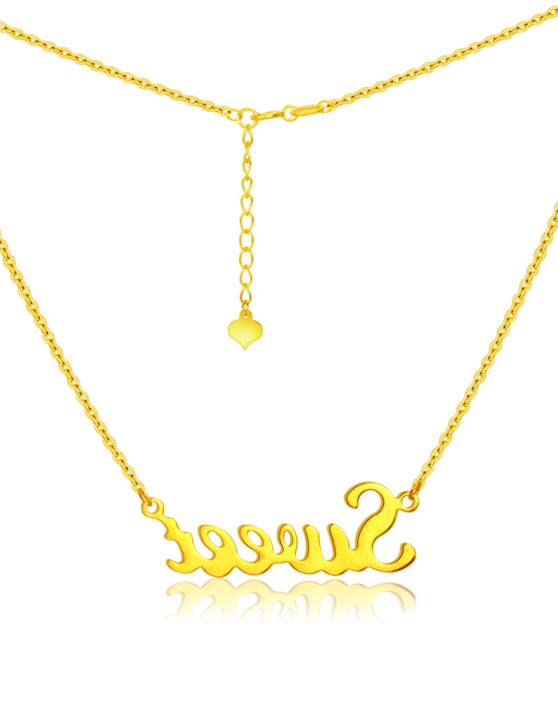 黄18k金项链字母链sweet套链313克