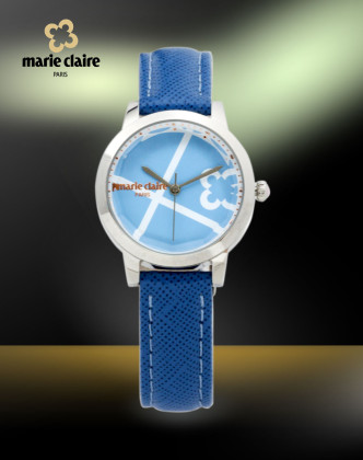 marieclaire时尚石英女表蓝色