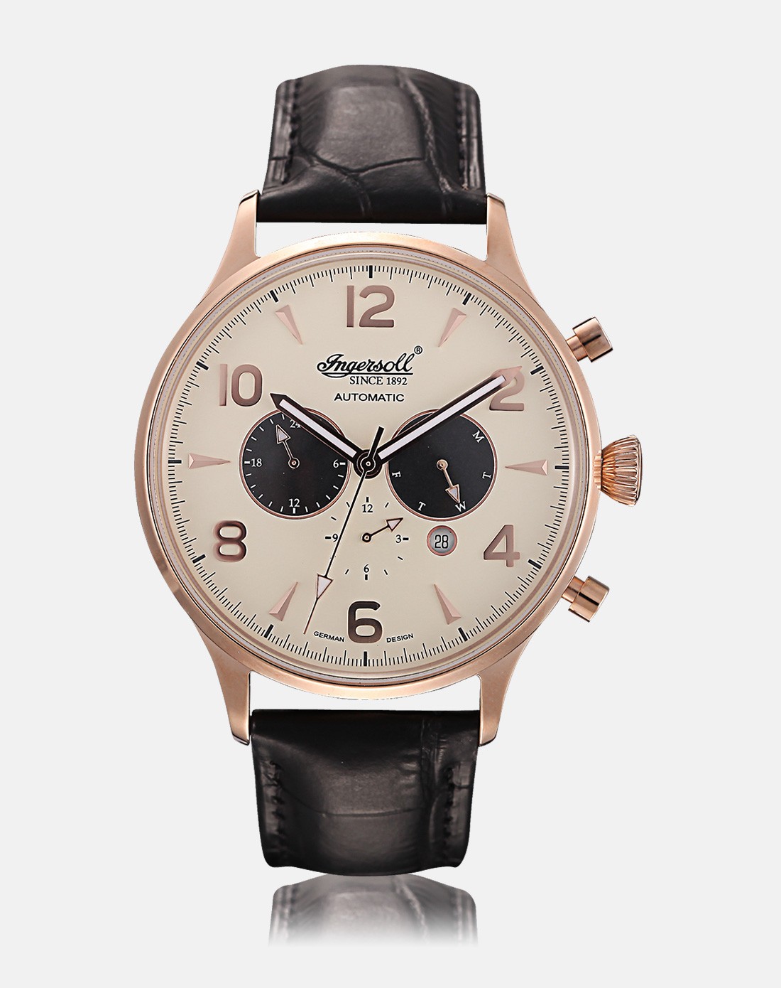 德国设计英格索尔ingersoll商务休闲男款机械表