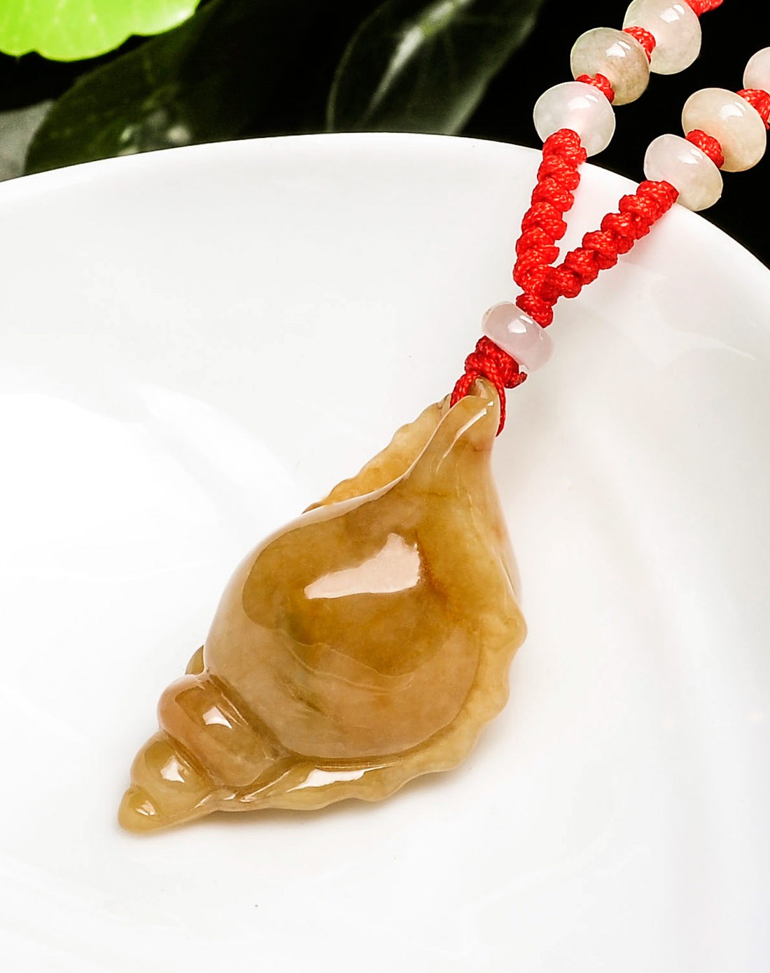 稀有棕黄翡满色招财纳福 天然翡翠a货挂件(附国检证书)