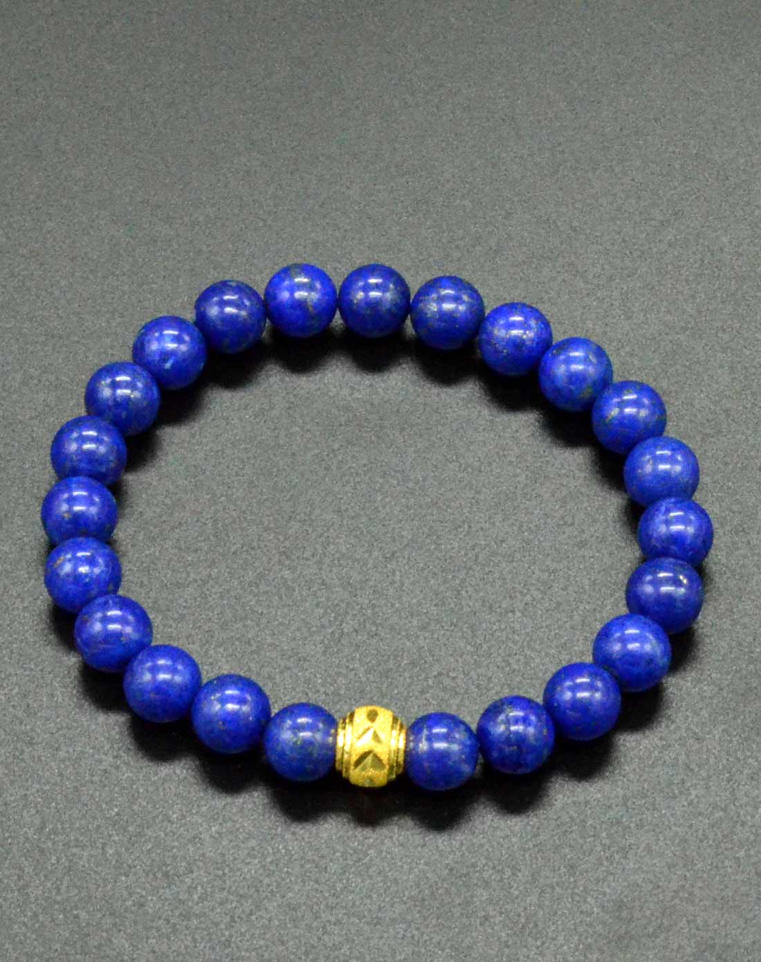 千足金珠顶级青金石手串