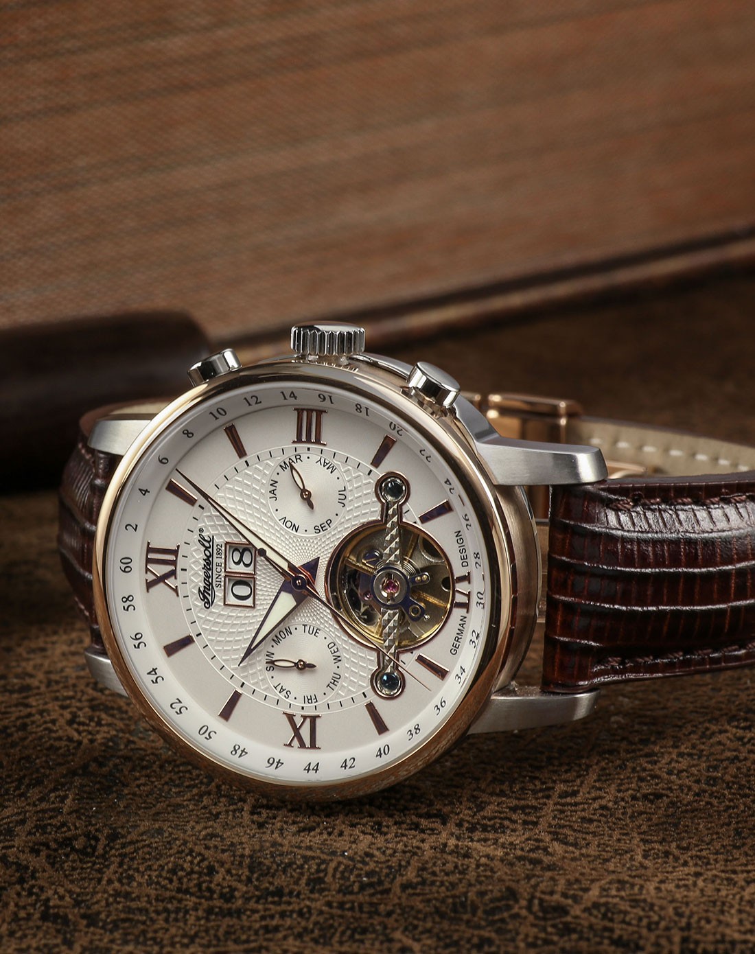 德国设计英格索尔ingersoll经典男款机械表