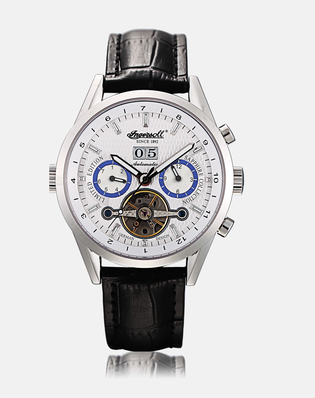 德国设计英格索尔ingersoll镂空表盘男款机械表