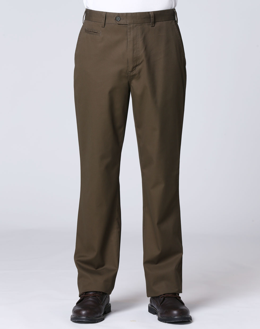 咖绿色休闲百搭长裤