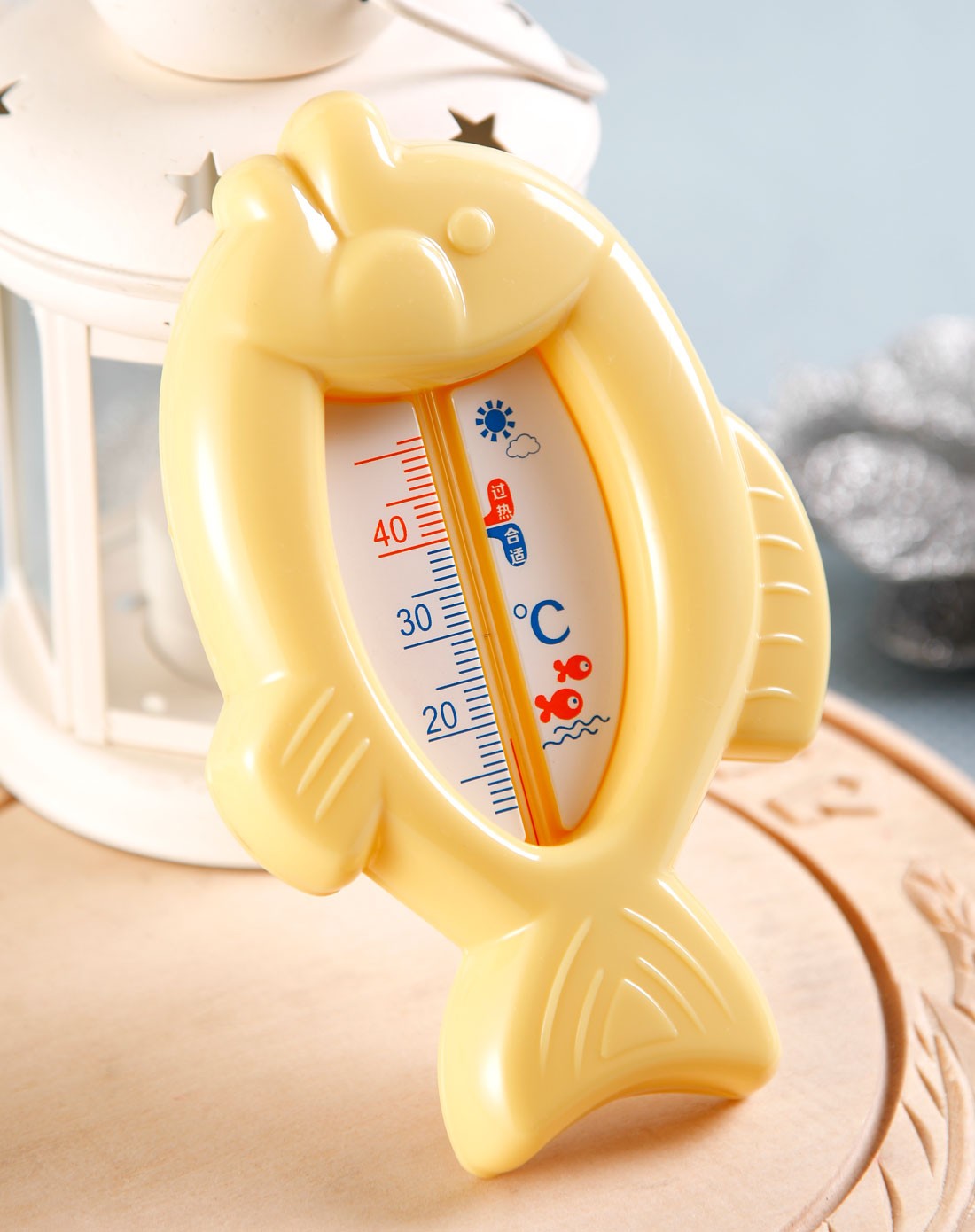 大胖鱼洗浴测水温度计黄色