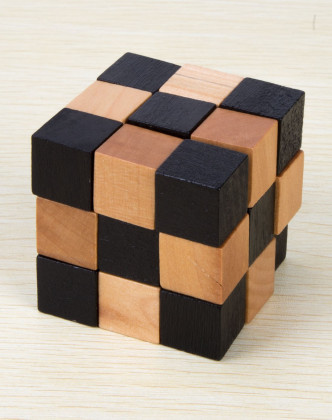 双色小神龙木质连体魔方儿童益智玩具