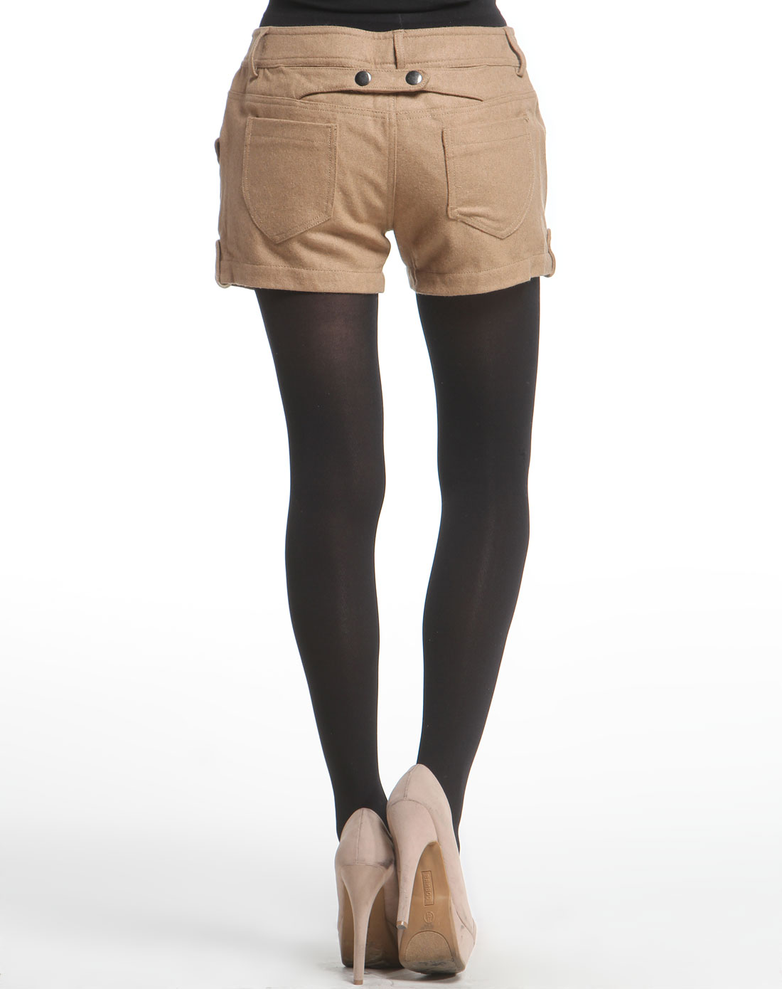 咖啡色简约休闲短裤
