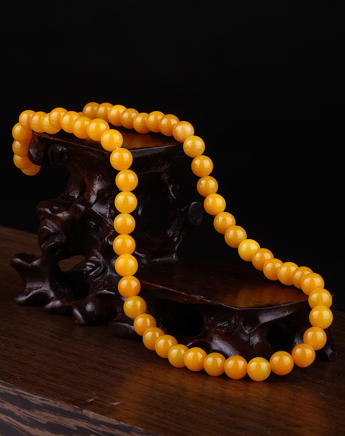 天然极美黄玛瑙项链