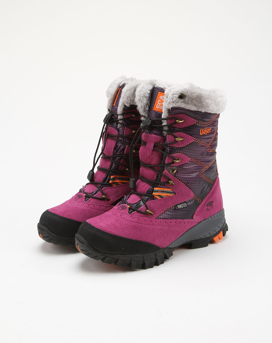 无界udjat女款玫红色登山鞋