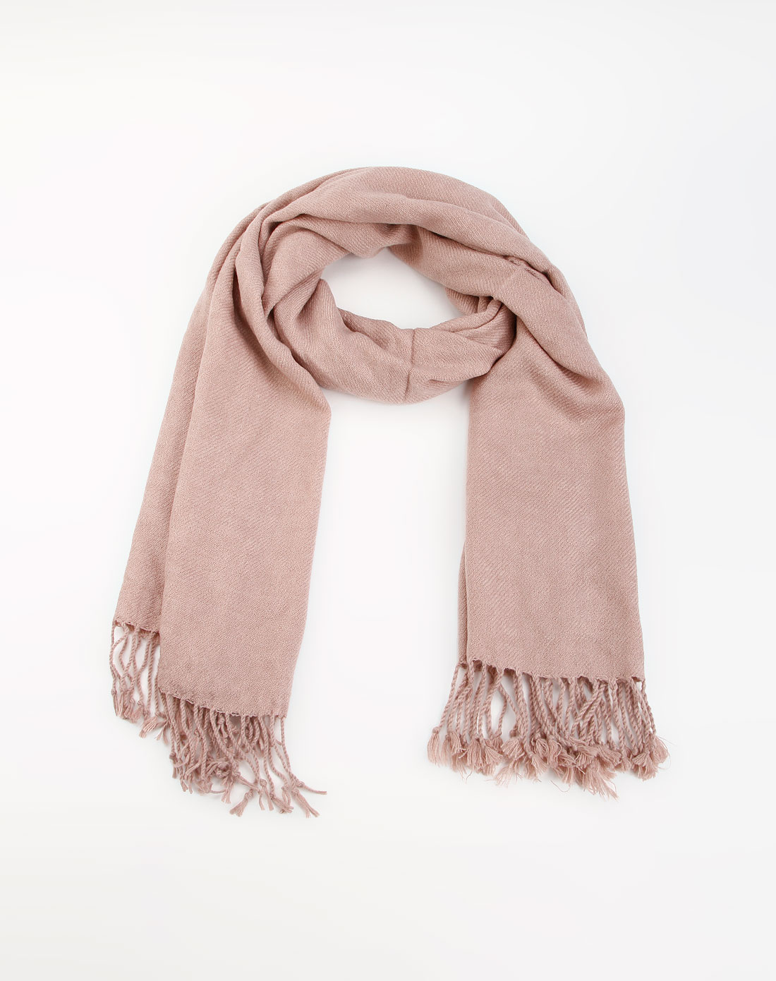 女款豆沙色纯色休闲围巾