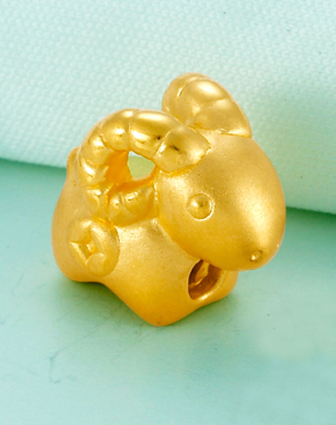 傲娇羊3d硬黄金羊转运珠不含粉晶手链