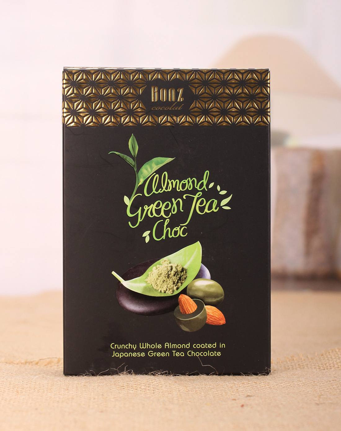 bonz扁桃仁夹心绿茶巧克力90g