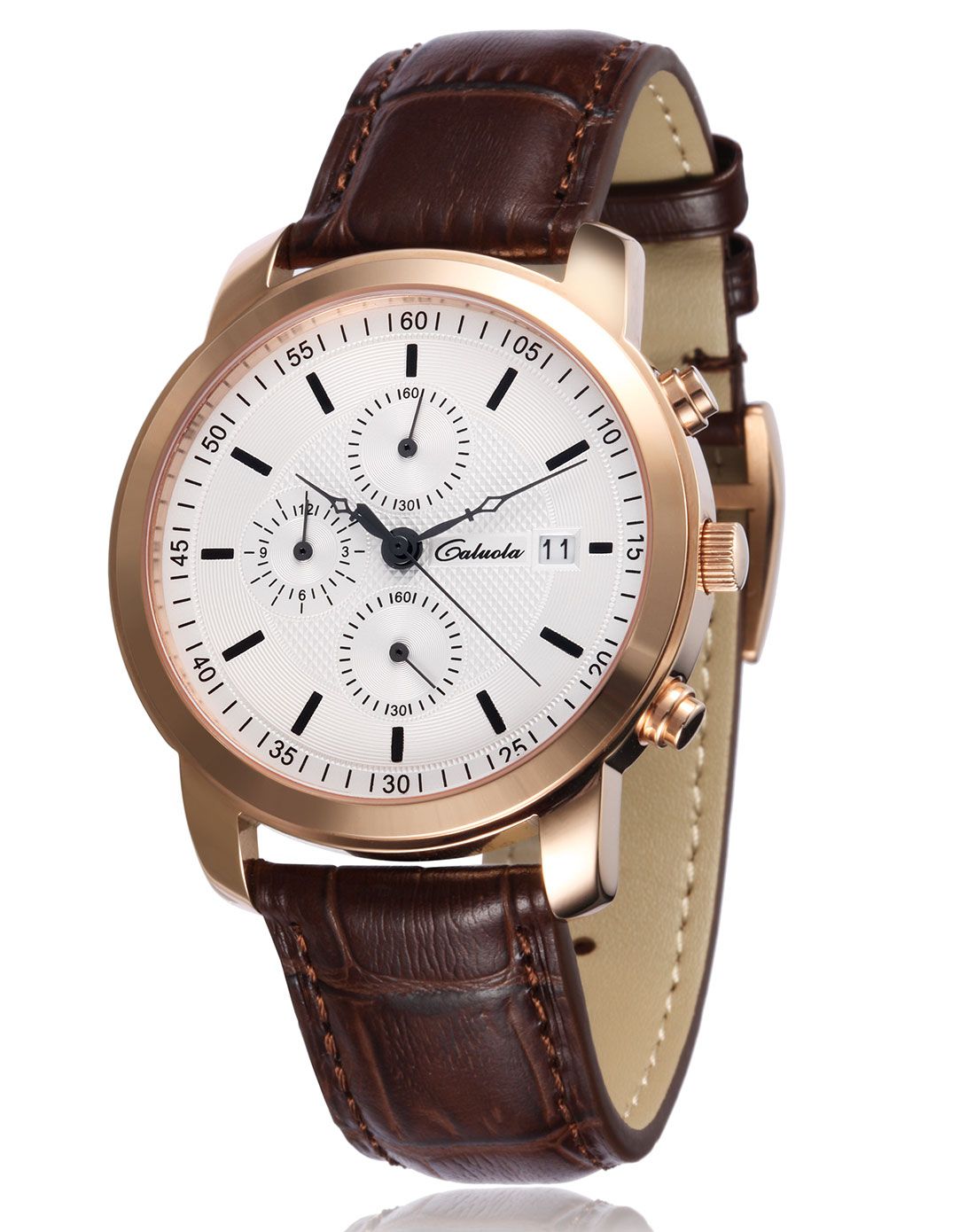 休闲六针多功能石英男表