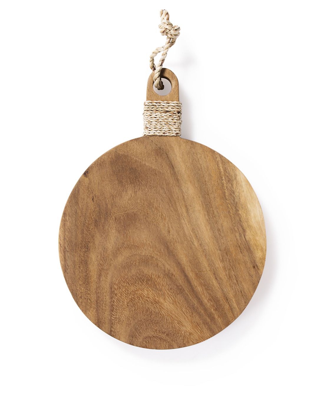 泰国进口芒果木圆形砧板带把手方便搬动