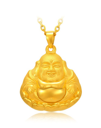 足金弥勒佛大肚佛吊坠小款计价约279g