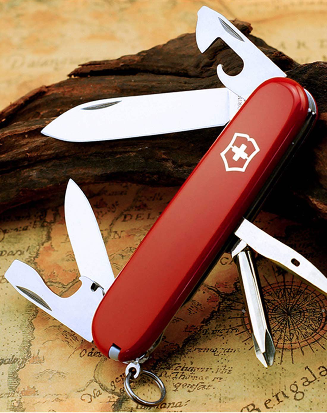 victorinox瑞士军刀91mm修补匠红色13功能刀