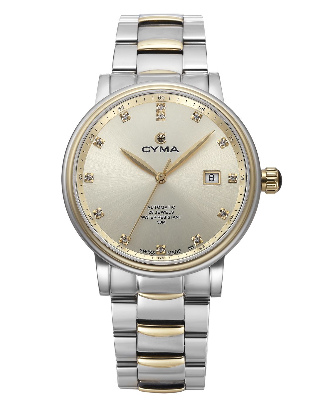 cyma全精钢自动机械男表