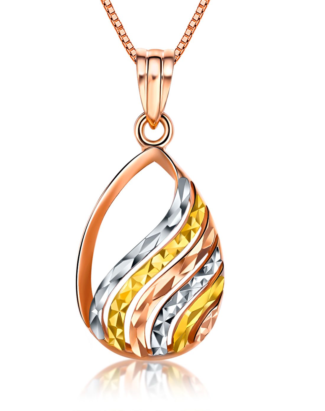 18k金彩金k金吊坠